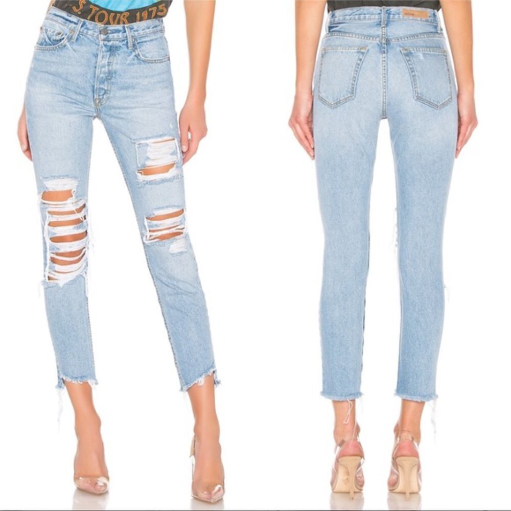 GRLFRND Karolina Ripped Skinny Jean NEW